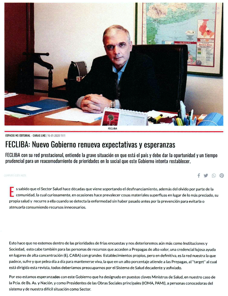 Nota Revista Caras 
